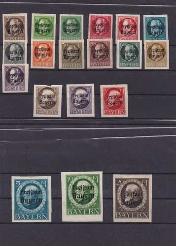 Briefmarken bayern 152 170 - bayern:,